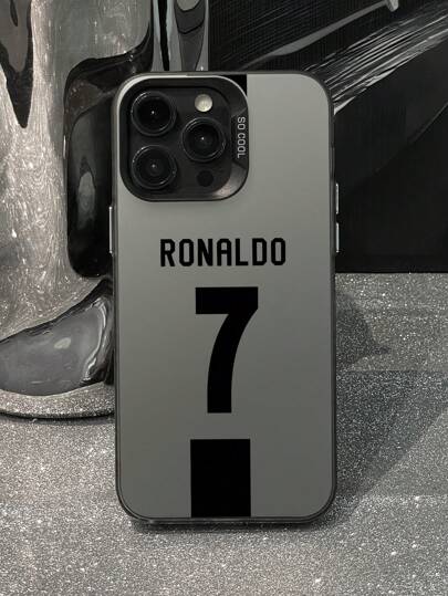 1pc Numeric 7 Printed English Letter Splicing Stylish Anti-Drop Phone Case, Compatible With Apple IPhone11/12/13/14/15/16/16PRO/16PROMAX, And Galaxy A05/A15/A25/A35/A53/A54/A55/S23/S24