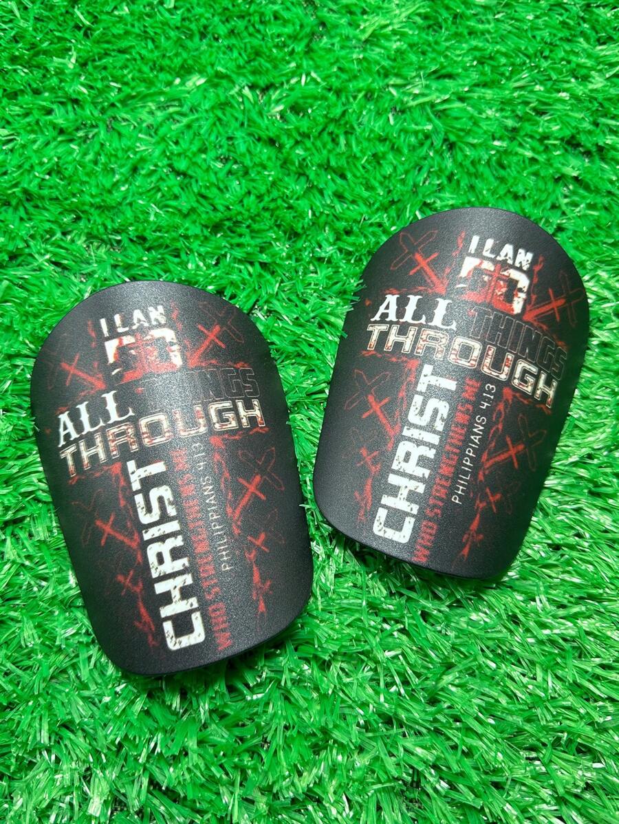 1 Pair 12*8cm Football Shin Guards, Shockproof And Impact Resistant, For Match And Training