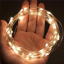 1 pièce Guirlande lumineuse à LED blanche chaude, alimentée par batterie avec télécommande et minuterie - 50/100/200 LED, longueur de 16,4 pi/32,8 pi/65,6 pi, modes scintillant et clignotant, pour chambre à coucher, intérieur, mariage, dortoirs, Noël, Halloween, décoration, éclairage de pièce