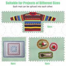 4 paquetes de esterillas de bloqueo con 50 chinchetas para proyectos de tejido y ganchillo, tabla de bloqueo de ganchillo, para esterillas de bloqueo de tejido y chinchetas, tabla de bloqueo de ganchillo para el ganchillo