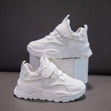 Zapatillas de tenis para niños y niñas de 6 a 18 años, cómodas, rosas, informales, de moda, cómodas, transpirables, de suela suave. - Blanco - Ver 8