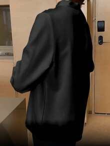 Women's Solid Color Tie Collar Long Sleeve Elegant Office Shirt, Autumn