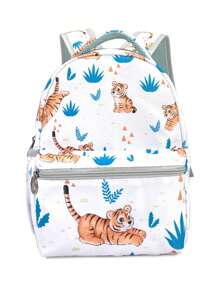Kindermode Plaatsing Print Volledige Grafische Peuter Kleuterschool Cartoon Dinosaurus Eenhoorn Hart Rugzak, Schattige Ontwerpen Geliefd Bij Kinderen, Perfect Casual Dagrugzak Cadeau Voor Verjaardag, Vakantie