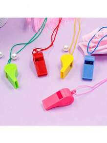 20pcs/Set Colorful Sports Whistles For Party, Football, Basketball Games, Birthday, Wedding Celebration Gifts - Suitable For Coaches, Referees, Sports, Outdoor Emergencies, Great For Loud Referee Whistle (Random Color)