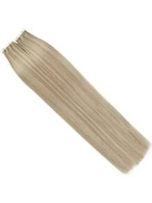 Extensiones de cabello humano de color #27, cinta adhesiva, rubio, de 16 a 26 pulgadas, brasileño, rubio, liso, 50 g, 20 unidades - S18/613 - Ver 5
