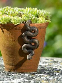 1pc Resin Cute Eye Mouse, Rabbit, Snake Garden Decorative Statue, Suitable For Garden, Lawn And Patio, Outdoor Gardening Decor, Hanging On Planters, Indoor Decoration Figurine, Planter Decor, Perfect For Garden, Yard And Home Decor, Ideal Gift For Mother's Day, Valentine's Day, Thanksgiving, Graduation