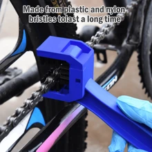 1 pieza Lavadora de cadena de bicicleta o motocicleta, cepillos para limpiar la suciedad de la cadena y los engranajes de la motocicleta, herramienta de cepillo de limpieza de cadena de bicicleta universal para bicicleta de montaña y motocicleta de uso pesado