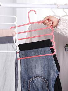 5 Pcs Multi-Color Five-Layer Plastic Thickened Clothes Rack, Storage Hanging Rack Non-Slip Multi-Layer Balcony Drying Rack, Multifunctional Five-Layer Pants Rack - Nhiều màu - Xem 4