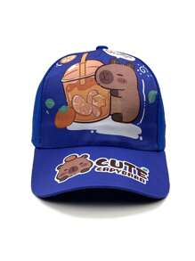 1pc Children Capybara Cartoon Series Print Baseball Cap Sun Hat - Multicolor - View 29