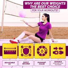 Một bộ tạ đeo cổ tay và mắt cá chân, mỗi bộ nặng 1 pound (453 gram), tạ tập thể dục có thể điều chỉnh, dây đeo tập luyện kháng lực, chất liệu silicon màu hồng thân thiện với da, dụng cụ tập thể dục nhịp điệu đeo được dành cho cả nam và nữ, tạ tay và chân mạnh mẽ, đai tạ dạng mô-đun, dụng cụ tập luyện sức mạnh, thích hợp cho gia đình, phòng tập trong nhà, yoga, pilates, và các hoạt động đi bộ, chạy bộ và leo núi ngoài trời. - Nhiều màu-1 Lbs(453g)*2 - Xem 4