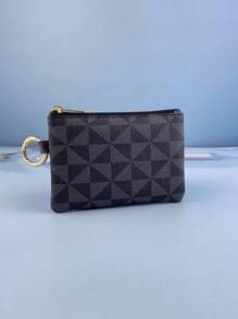 Women's Mini Cute Plaid Print Coin Purse With Detachable Keychain Multifunction Card Holder Key Pouch Portable Zippered Coin Bag Earphone Bag For Women Wallet Mini Wallet Purse Wallet Coin Wallet Wallet - Multicolor - View 13