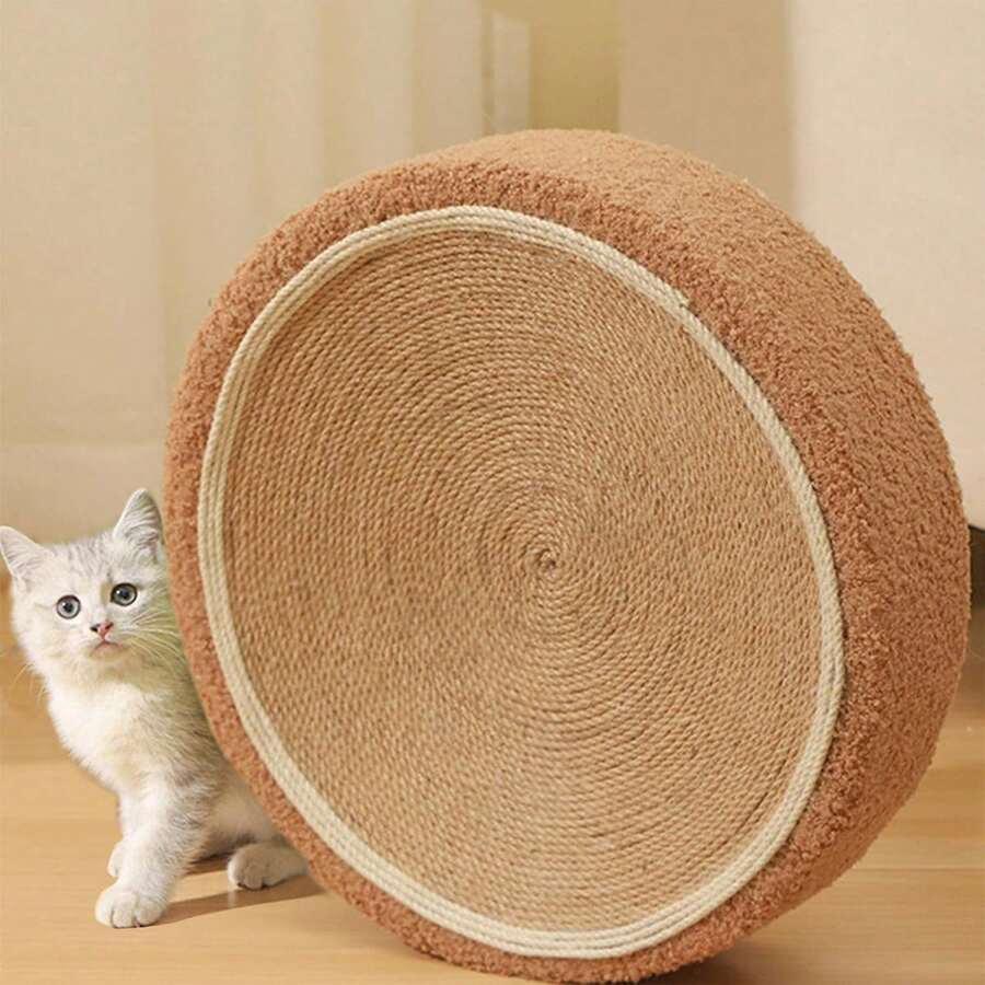 Sisal Woven Cat Scratch Pad, Not Easy To Fall Debris, Durable Cat Scratch Board - Brown - View 1