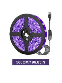LED UV Black Light Strip Purple LED Light Strip USB Interface With Switch UV LED Non Waterproof Black Light Suitable For Fluorescent Dance And UV Body Coating