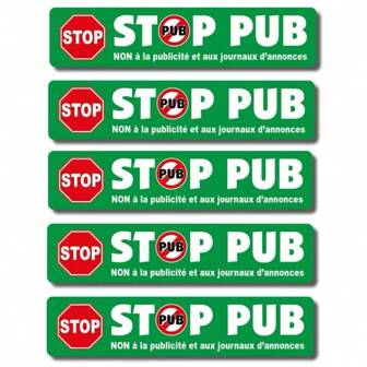 3/5/7pcs Green "No Posting" Bar Stickers, Advertising Prohibited, Mailbox,School Supplies,Back To School