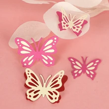4PCS Metal Butterfly Frame Stamps Cutting Dies Stencils For DIY Scrapbooking, Decorative Embossing, And Handcraft Die Cutting Templates - Silver - View 4
