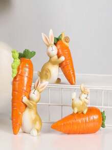 Modular Bunny Sculpture Set, Suitable For Easter, Spring Festival, Home Decor