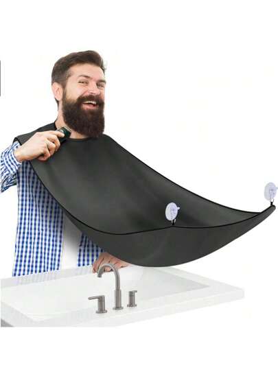 Rasier-Schürze, Herren Styling Rasier-Schürze, Transparente Saugnapf Rasier-Schürze, Schnurrbart Styling Schürze, Manuelles Rasierset, Scherensatz