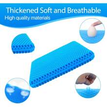 Gel Seat Cushion For Long Sitting (Thick & Extra Large), Gel Cushion For Wheelchair Soft, Gel Chair Cushion Comfy, Gel Car Seat Cushion Breathable, Gel Seat Cushion For Office Chair For Hip Pain
