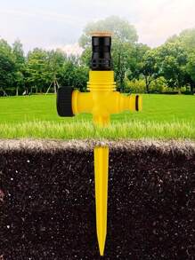 2个装花园360°旋转自动洒水器，多功能可调节地面插入式洒水器，新型洒水头大面积洒水器，草坪洒水器，用于农田蔬菜灌溉、草坪浇水、花卉浇水和绿色景观灌溉，花园，Riego Por Goteo，Jet Wash园艺用品 - 彩色 - 查看 5