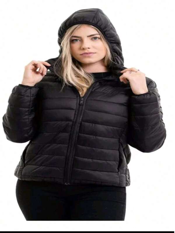 JAQUETA CASACO FEMININO GOMINHO  PUFFER  IMPERMEAVEL COM CAPUZ ,LEVE ,VERSATIL CONFORTAVEL PARA TODAS AS OCASIOES