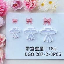 3Pcs/Set Of Bows Soft Pottery Polymer Clay Cutter Bows Combinations DIY Handmade Earrings Jewelry Making Embossed Molds - LM-287 - View 8