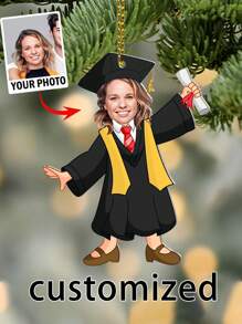 1PC Personalized Graduation Photo Custom Headshot Decoration Hanging, Acrylic Custom School Graduation Memorial Hanging, Boys And Girls Graduation Portrait Custom Decoration, Perfect Graduation Gift, The Perfect Graduation Gift For Students And Teachers