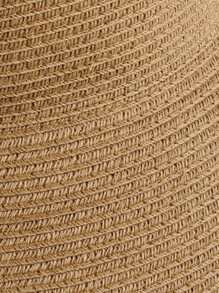 1pc Women Straw Hat With Bow, Large Brim Sun Hat For Beach, Outdoor, Spring/Summer, Fashion UV Protection - Multicolor - View 7