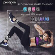 Prodigen Weighted Vest For Women And Men 8 12 16 20 25 30 Lbs With Reflective Stripe And Double Adjustable Buckle Straps Weight Vests For Strength Training, Jogging, Cardio, Weight Loss