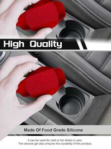 2/1 pezzo Sottobicchiere da auto, sottobicchiere con portabicchiere incassato, sottobicchiere universale antiscivolo in silicone per porta bicchieri da auto, accessori per interni auto, tappetino organizer, scatola porta oggetti da viaggio