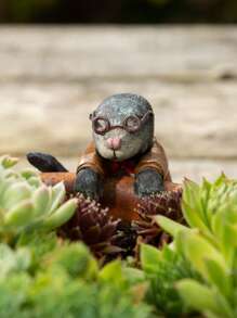 1pc Resin Cute Eye Mouse, Rabbit, Snake Garden Decorative Statue, Suitable For Garden, Lawn And Patio, Outdoor Gardening Decor, Hanging On Planters, Indoor Decoration Figurine, Planter Decor, Perfect For Garden, Yard And Home Decor, Ideal Gift For Mother's Day, Valentine's Day, Thanksgiving, Graduation