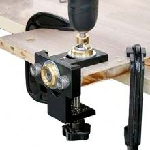 [Esenciales para trabajar la madera en 3 en 1] Kit de guía de espigas de 3 en 1: Punzón localizador ajustable de espigas de aluminio, guía de agujeros de bolsillo y herramienta de guía de taladrado de gabinetes