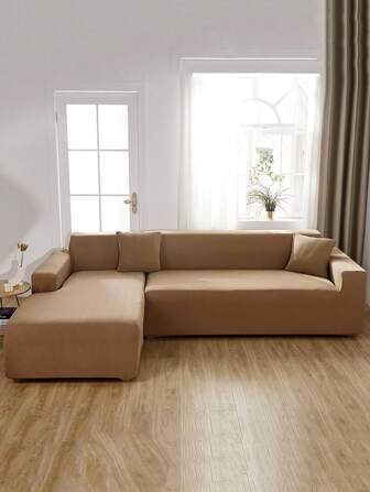 1 件纯色弹力沙发套套装，包括 1 个垫套（不含垫子），现代简约风格适合单人、双人、3 人沙发、客厅家居使用