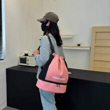 1 Pack Large Capacity Simple Fashion Backpack, Handbag, Shoes And Clothing Separation Travel Bag, Pull Type Closed Simple Fashion Double Shoulder Back Travel Bag, Cabin Travel Backpack, Beach Bag, Large Pocket, Suitable For Travel, Commuting, Outdoor Outing, Fitness. Holiday Essentials Holiday Travel Essentials Travel Accessories - Multicolor - View 16