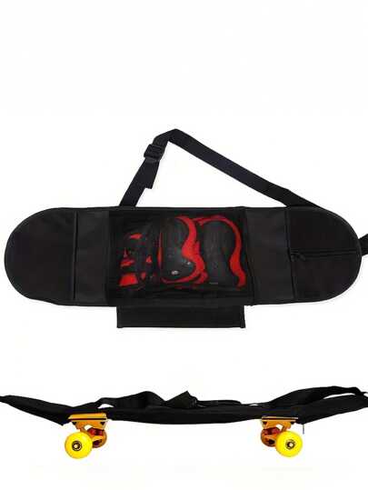 1 件带肩带的滑板手提包，雪纺面料，普通防水滑板收纳袋，多尺寸滑板和滑板车手提包