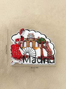 1 pieza Imán de nevera recuerdo 3D de Barcelona, España, regalo decorativo magnético