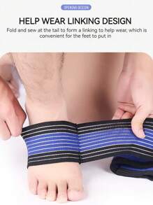 1pc Adjustable Ankle Support Wrap, Football Sports Ankle Brace With Compression Gym Accessories - Multicolor - View 8