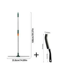 1/2pcs Floor And Wall Wipers Squeegee Broom Floor Scraper Shower Squeegee For Tile Shower Walls Floor Wiper Squeegee Floor Bathroom Squeegee For Shower Kit Stainless Steel Dark Green Bathroom Decor Fall Decor