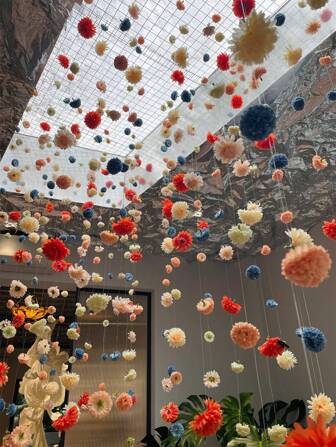 10/20 件悬挂花环，定制悬挂花套件，DIY 天花板花套装，漂浮花壁挂背景，花环墙饰