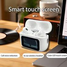 智能触控 ANC 主动降噪无线耳机，数字显示，高品质 300mAh 超长电池寿命，男女适用（提示：充电时保持耳机盒通电以确保持续充电） - 彩色 - 查看 7