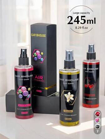 1 件/2 件，245 毫升/8.29 盎司植物提取物香氛喷雾，室内清新剂，家居/衣物/汽车/浴室空气清新剂，持久室内香氛，强力除臭，去除异味，空气清新，适用于家居装饰、客厅、卧室、浴室、书房、衣柜、储藏室、宠物房、汽车装饰、办公室、酒店、母亲节、闺蜜礼物、婚礼、礼品，含香草、泡泡糖、樱桃、新车、黑冰、沉香、海洋香氛，便携