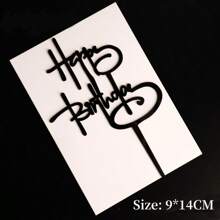 10 Pieces Happy Birthday Cake Toppers, Acrylic Cake Topper Happy Birthday Topper Cake Decoration For Birthday Theme Party Back To School - Multicolor - View 18