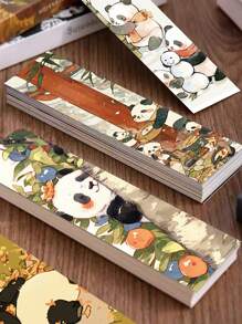 30pcs Cute Panda Shaped Bookmarks, Creative Design For Marking Books And Decorating Notes, Ideal Gift For Lovers