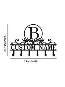 Personalized Key Holder Wall Mount - Custom Family Name Key Holder For Wall, Metal Key Rack Hook Organizer, Coat Rack, Key Hanger Wall Decor For Kitchen, Entryway, Bedroom, Hallway,Chic Autumn