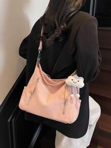 Sac à bandoulière grande capacité, de texture mate et polyvalent, à l'allure sophistiquée. Sac de plage, cabas de shopping surdimensionné