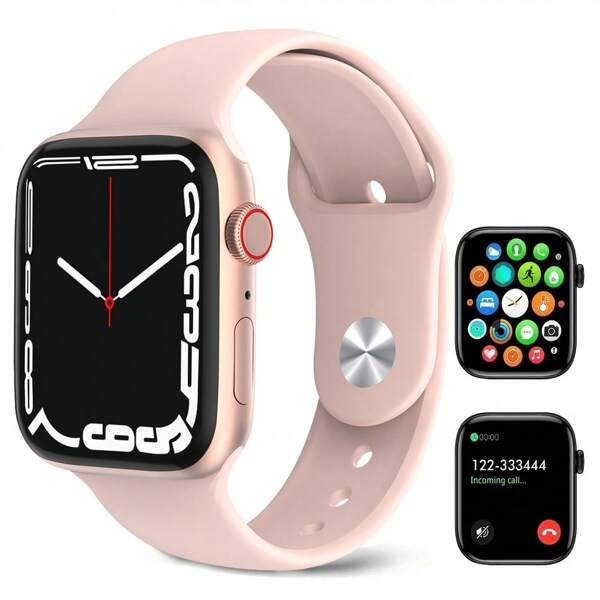 Microwear Reloj inteligente deportivo unisex, multifunción para hombre y mujer, con receptor de llamadas inalámbrico y música inalámbrica, múltiples modos deportivos, recordatorio de mensajes, recordatorio de sedentarismo y podómetro. Compatible con Android e iPhone. Versión de actualización.