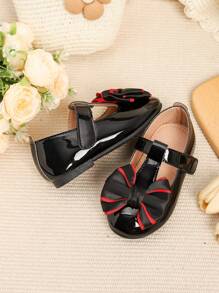 Belles chaussures plates à nœud papillon pour filles pour l'automne et l'hiver