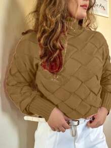 Women Sweaters - Rust Brown - View 2