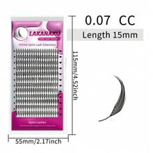 LAKANAKU 0.07mm C/D/CC Curl Mix8-15mm Premade Fan Spire Lashes Manga Anime Spire Eyelashes Extension Feather Shape Eyelash Cilia Brazilian Volume Soft Lasheslash Clusters,Eyelash Clusters,Individual Eyelashes,Lashes,Fake Lashes - CC - View 11