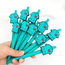 Canetas esferográficas retráteis com design fosco médico, séries azul e verde, corpo oval de plástico 1.0, presentes de estilo aleatório para profissionais de saúde de volta às aulas