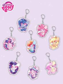 1 件装小马宝莉亚克力钥匙扣子月吊坠书包创意周边可爱促销